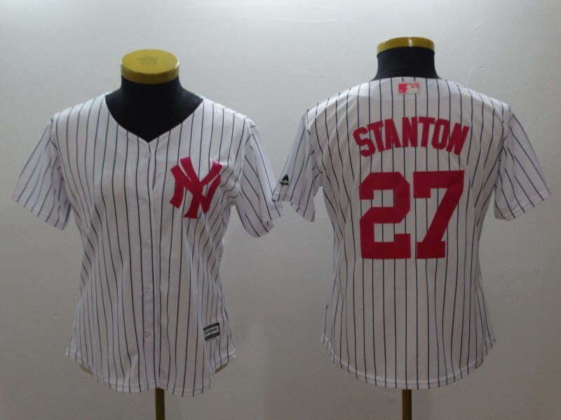 Women New York Yankees #27 Giancarlo Stanton Style 3