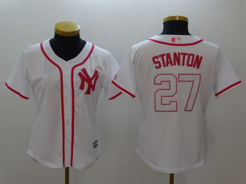 Women New York Yankees #27 Giancarlo Stanton Style 4