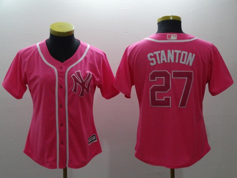 Women New York Yankees #27 Giancarlo Stanton Style 6