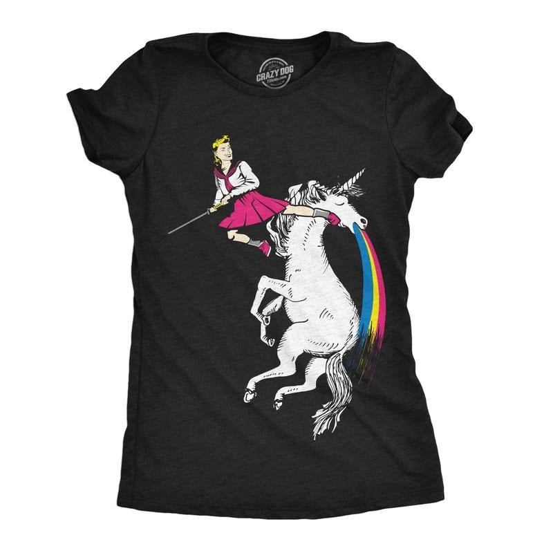 Womens Badass Barbara Funny T Shirt Unicorn Graphic Tee For Ladies Funny Womens T Shirts Cute Slimming Top Comfortable...
