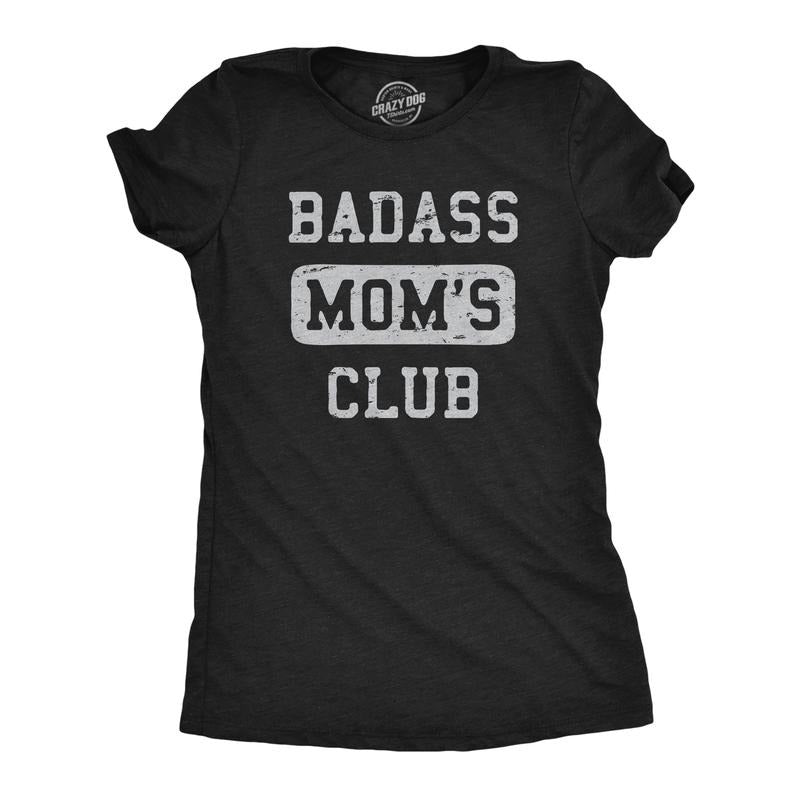 Womens Badass Moms Club T Shirt Funny Awesome Mothers Day Gift Tee For Ladies Funny Womens T Shirts Cute Slimming Top...