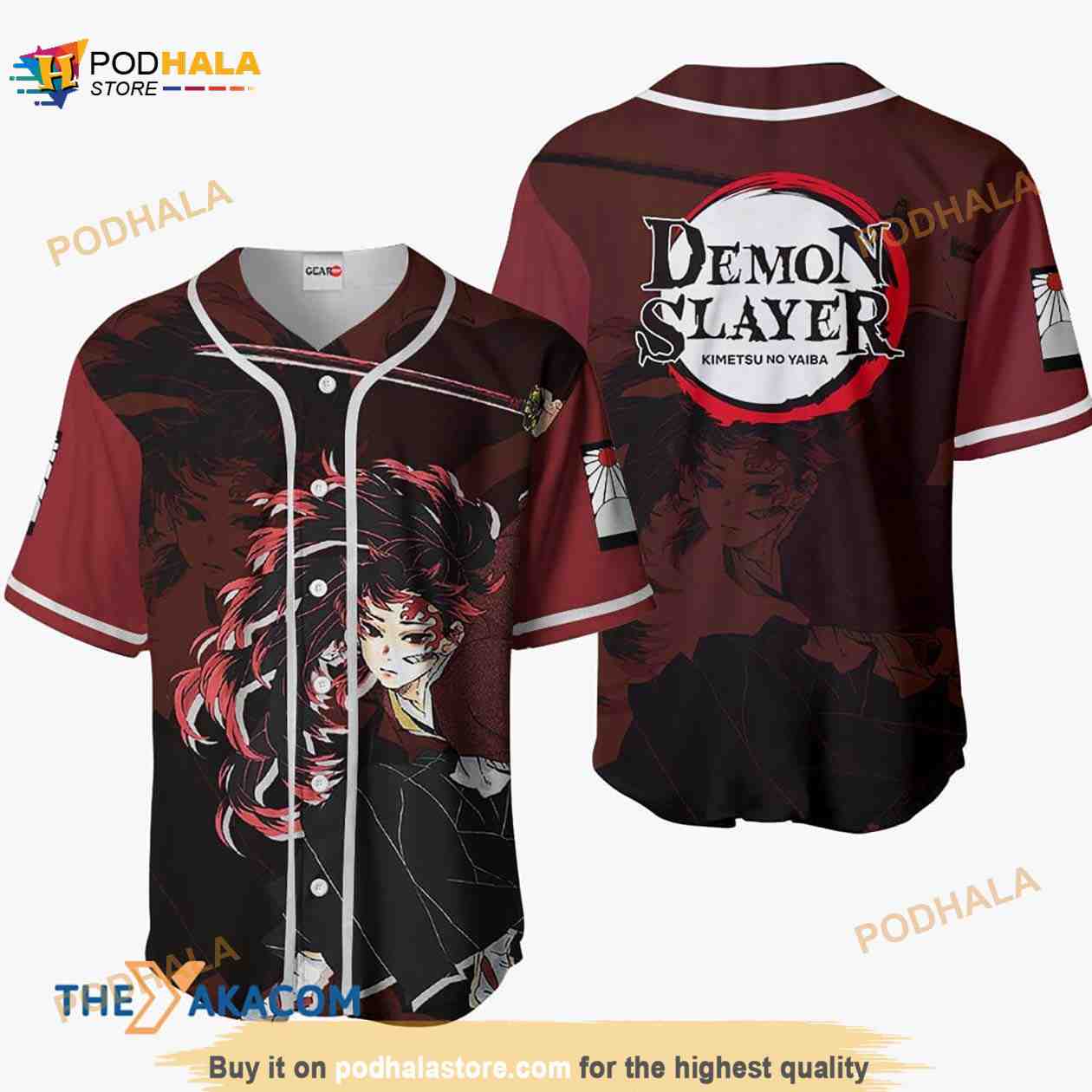 Yoriichi Tsugikuni Kimetsu Anime 3D Baseball Jersey Shirt