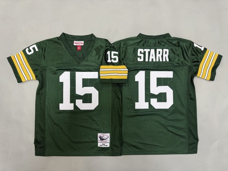 Youth Green Bay Packers #15 Bart Starr Packers Team Youth