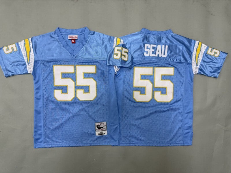 Youth Los Angeles Chargers #55 Junior Seau Lightning Youth Style 1