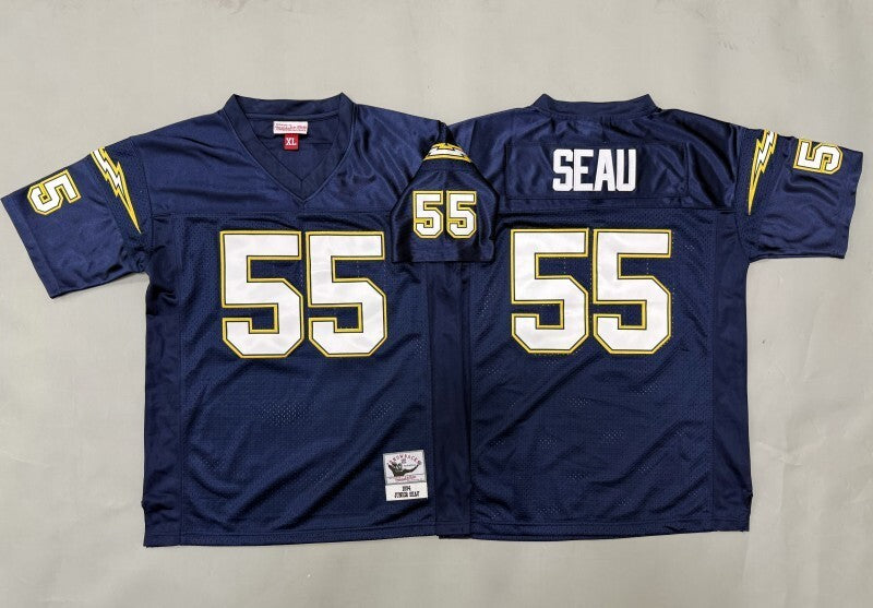 Youth Los Angeles Chargers #55 Junior Seau Lightning Youth Style 2