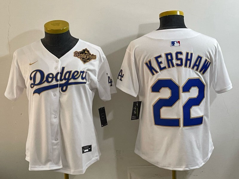 Youth Los Angeles Dodgers #22 Clayton Kershaw Dodgers Women Youth Style 1