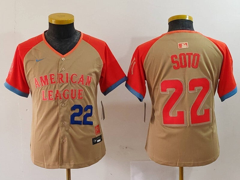 Youth New York Yankees #22 Juan Soto Yankees 24 All-Star Youth Style 5