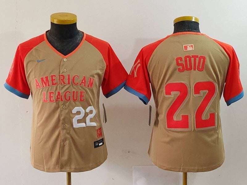 Youth New York Yankees #22 Juan Soto Yankees 24 All-Star Youth Style 6