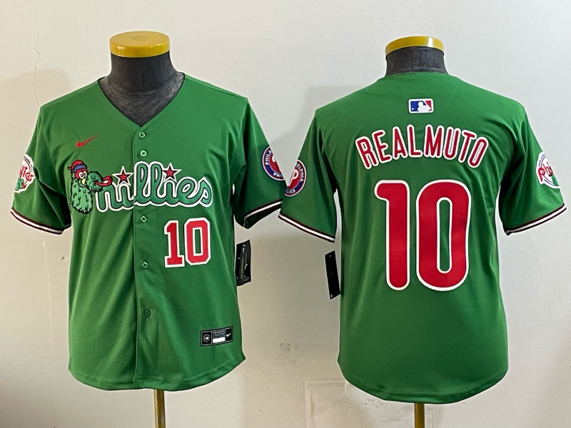 Youth Philadelphia Phillies #10 J.T. Realmuto Phillies Collaboration Youth Style 1