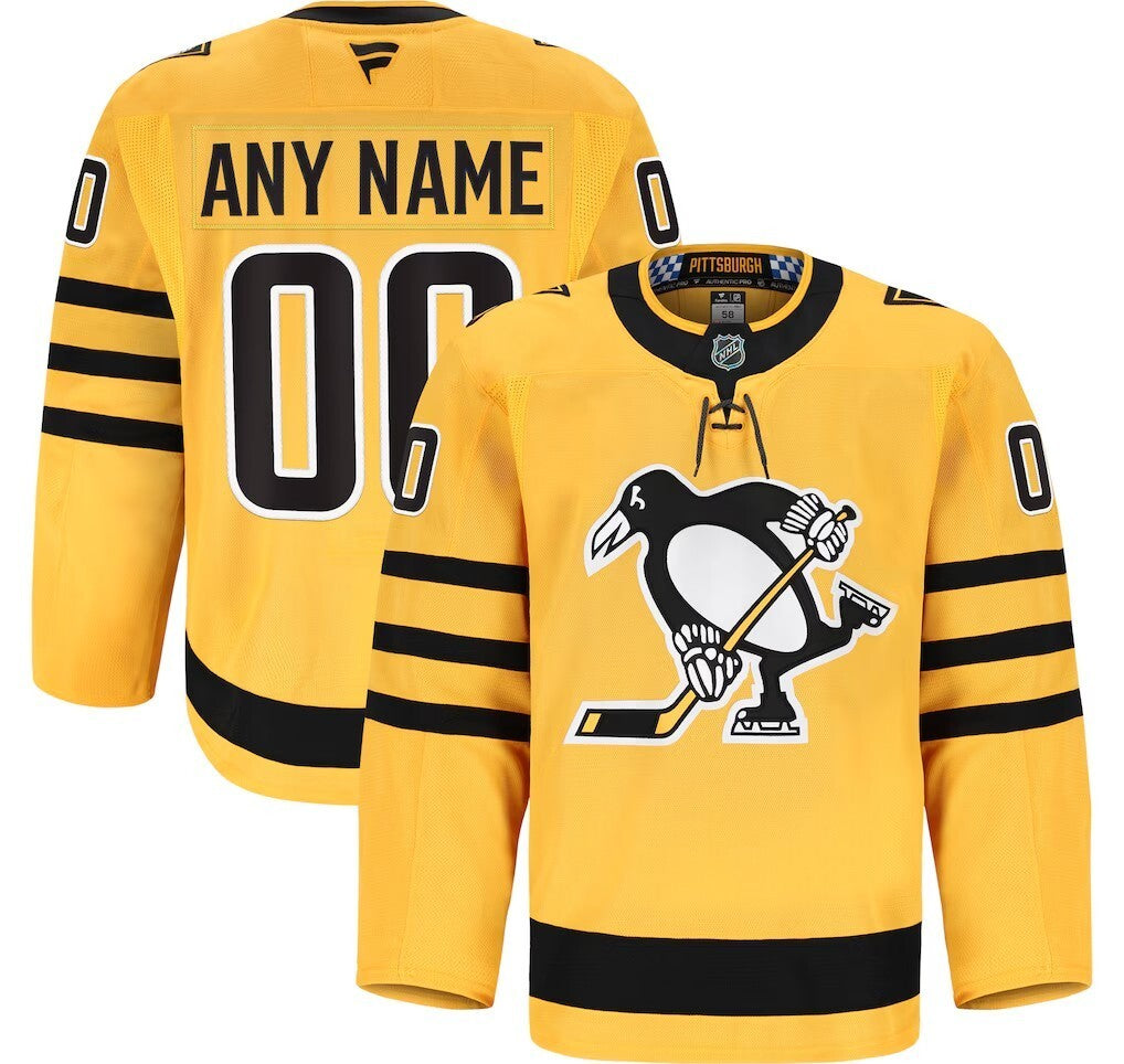 Youth Pittsburgh Penguins Alternate Authentic Custom Jersey - Gold