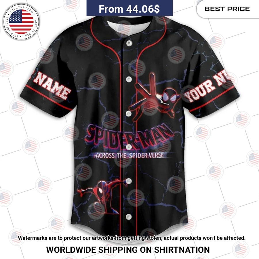 Across the spider verse Spiderman Custom Baseball Jersey