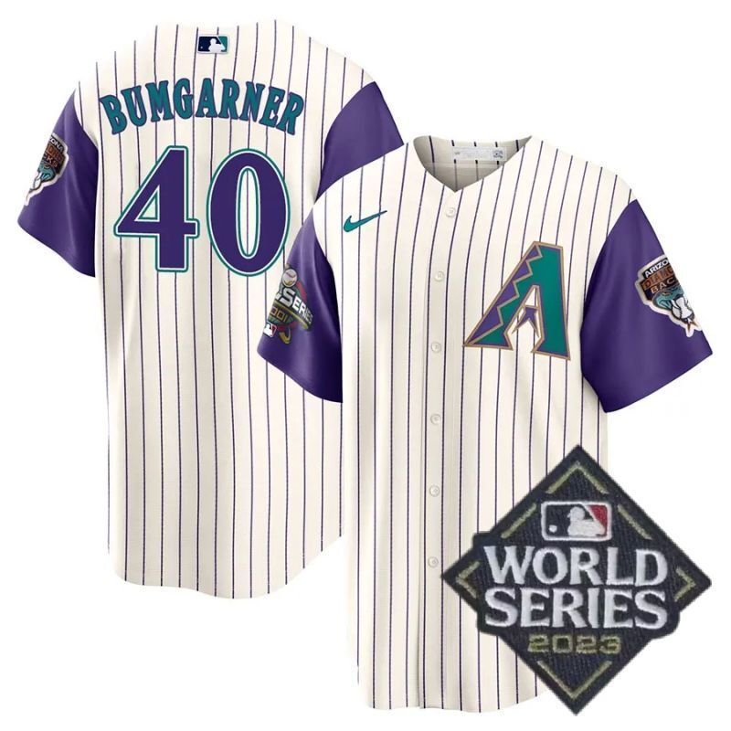 arizona diamondbacks #40 madison bumgarner throwback 2001 cool base jersey