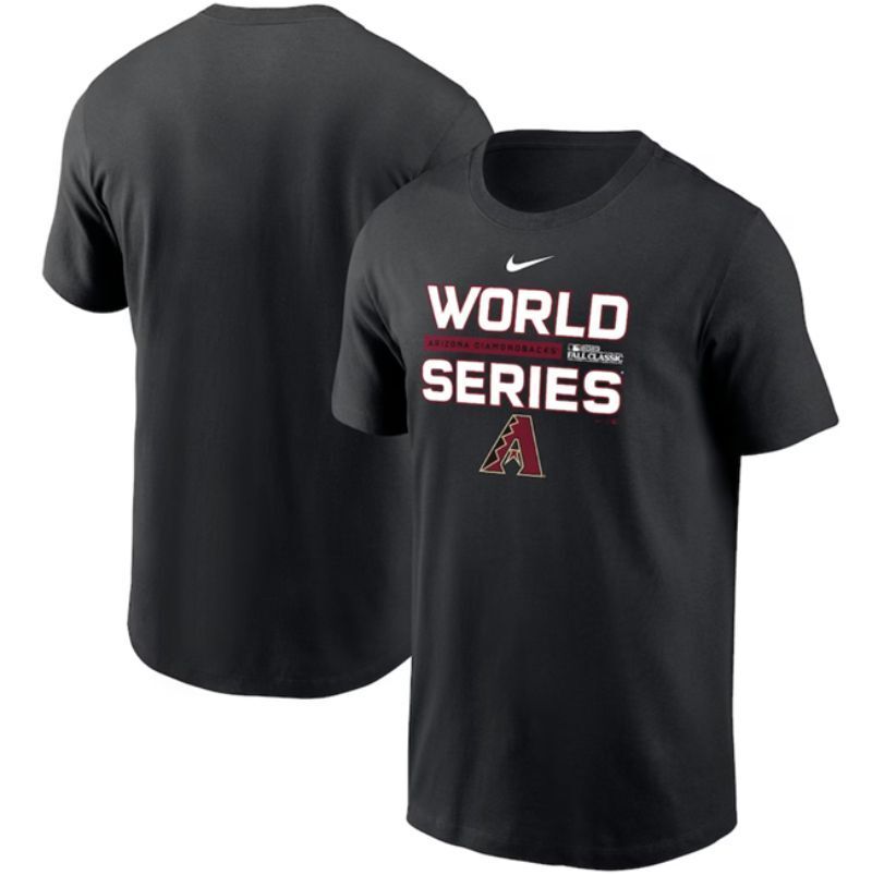 arizona diamondbacks black 2023 world series collection dugout t-shirt