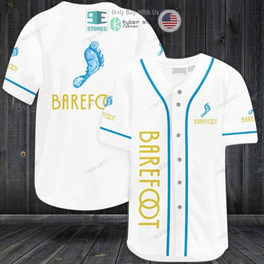BEST Barefoot logo white Baseball Jersey