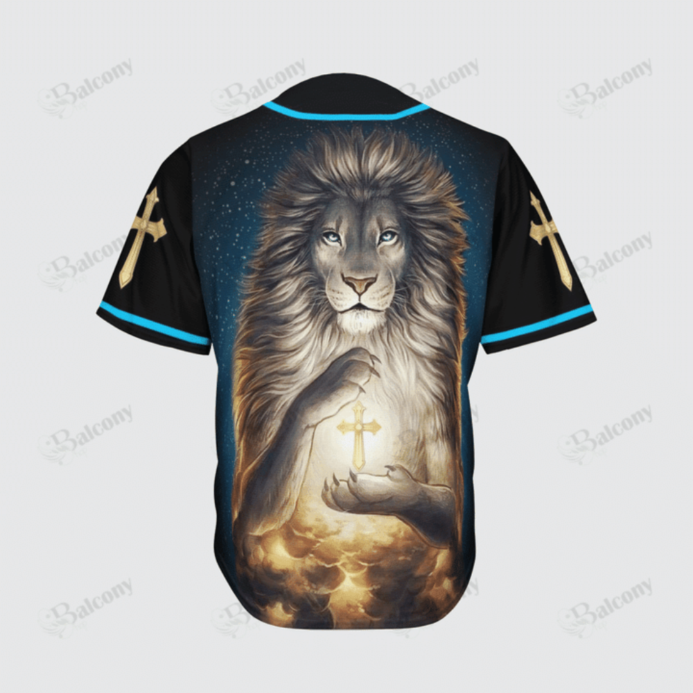 Baseball Tee Miraculous lion with a shining cross Baseball Jersey 137