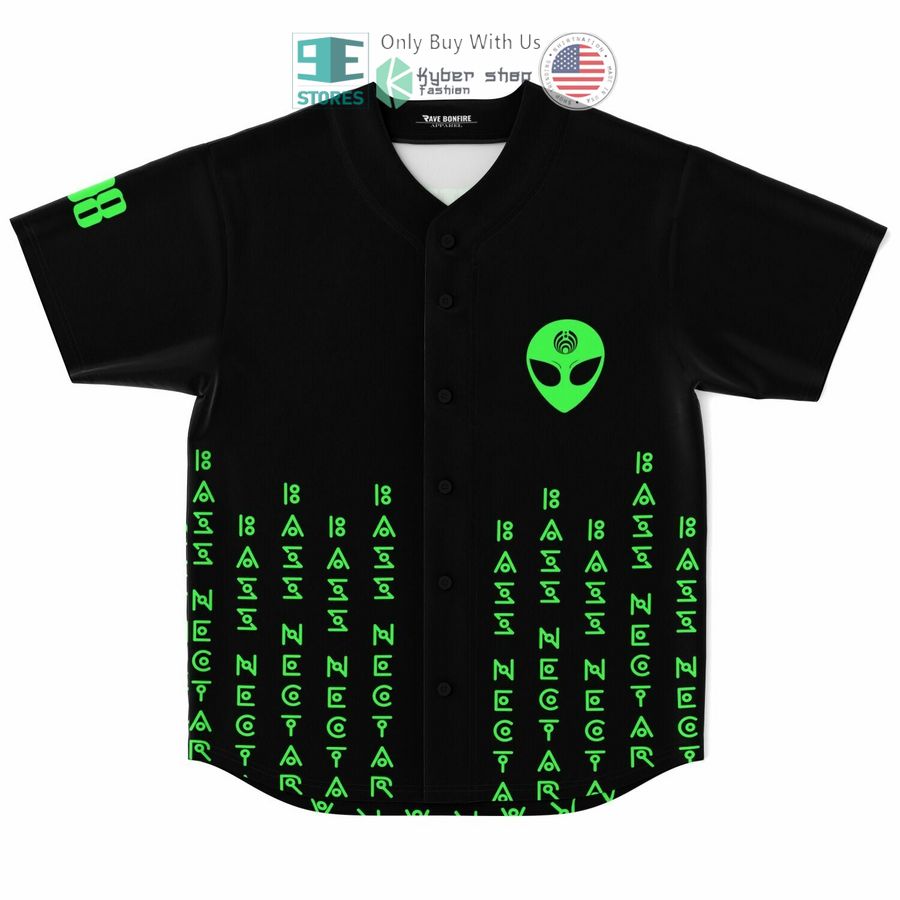 BEST Basshead black green Baseball Jersey