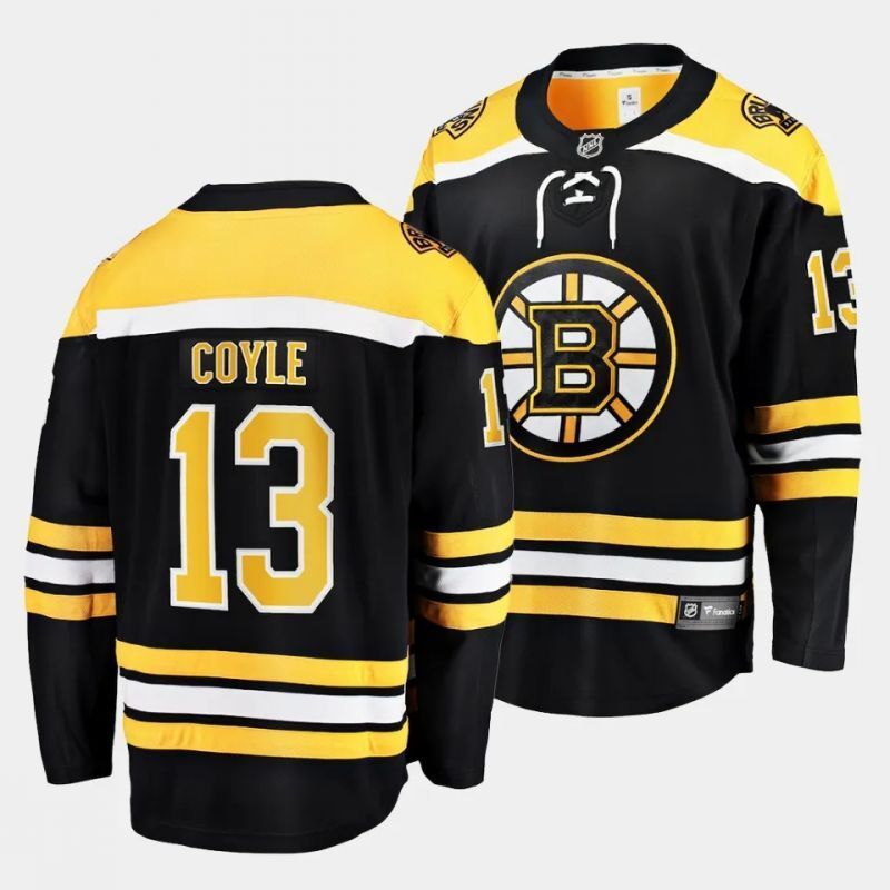 boston bruins #13 charlie coyle home black