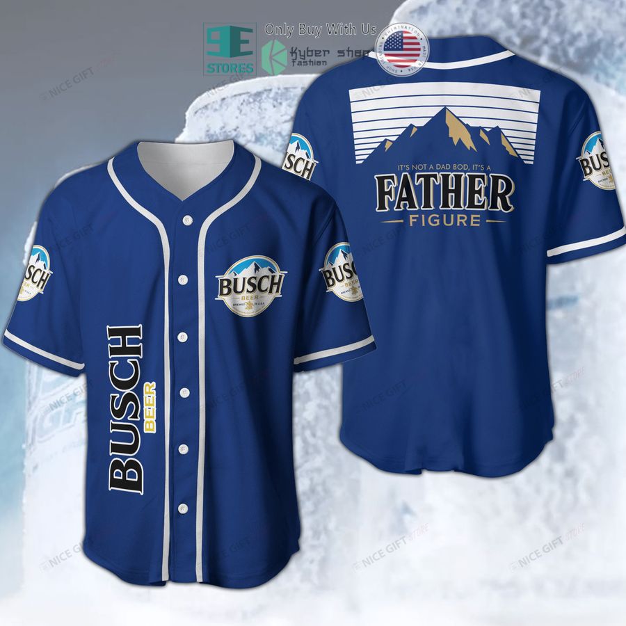 BEST Busch Beer Father Figure logo blue Baseball Jersey