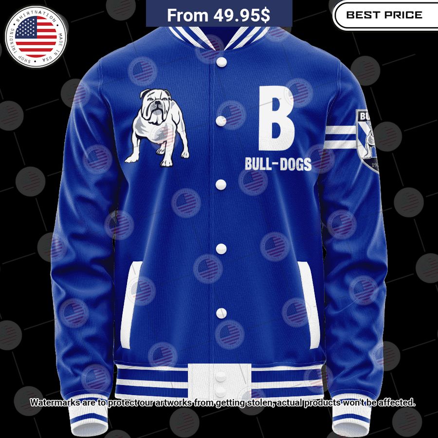 BEST Canterbury Bankstown Bulldogs Vintage Logo Custom Baseball Jacket