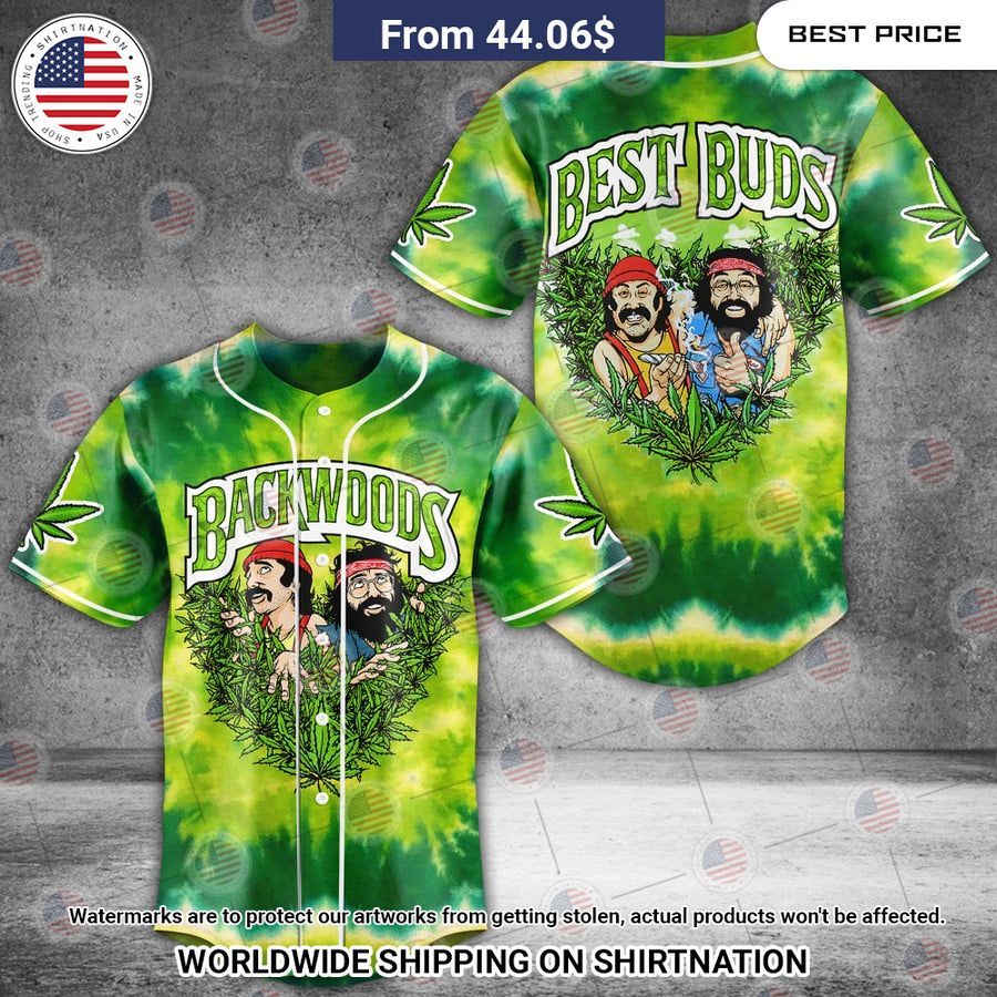 Cheech & Chong Best Buds Backwoods Weed Baseball Jersey