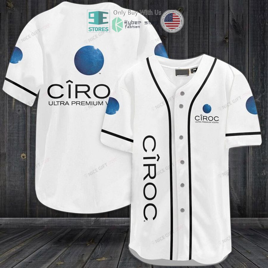 BEST Ciroc Premium Vodka logo white Baseball Jersey