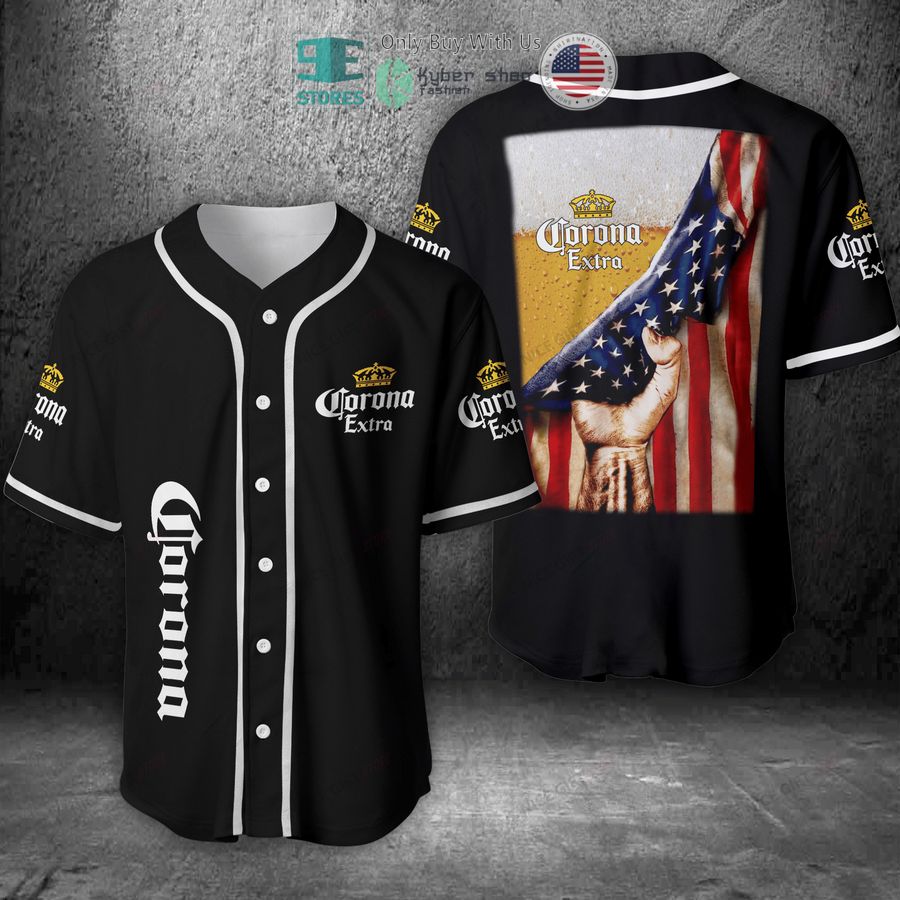 BEST Corona Extra Beer United States Flag Baseball Jersey