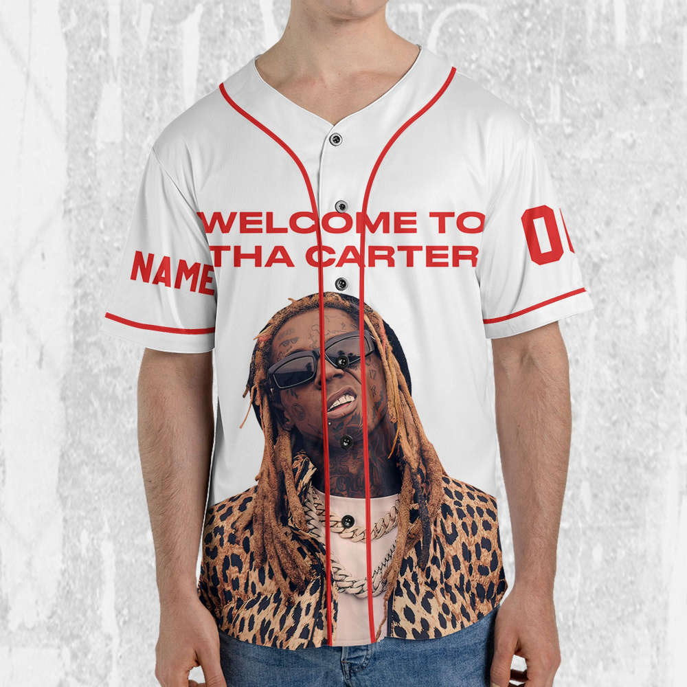 Custom Lil Wayne Welcome to Tha Carter White Jersey – Personalized Rap Shirt & Music Baseball Jersey