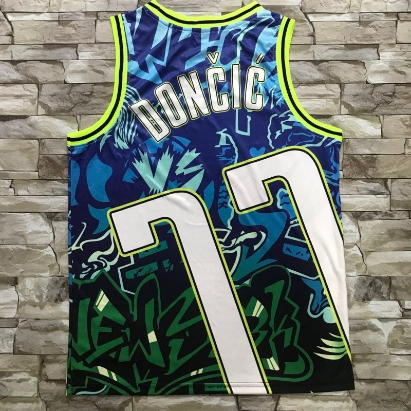 dallas mavericks #77 luka doncic Mavericks 77 # mitchell&ness Classic Jersey Style 1