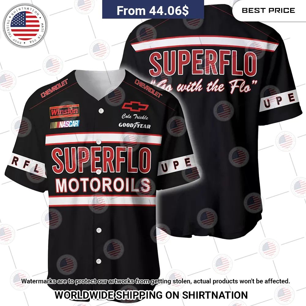 BEST Days of Thunder Superflo Nascar Film Racing Baseball Jerseys