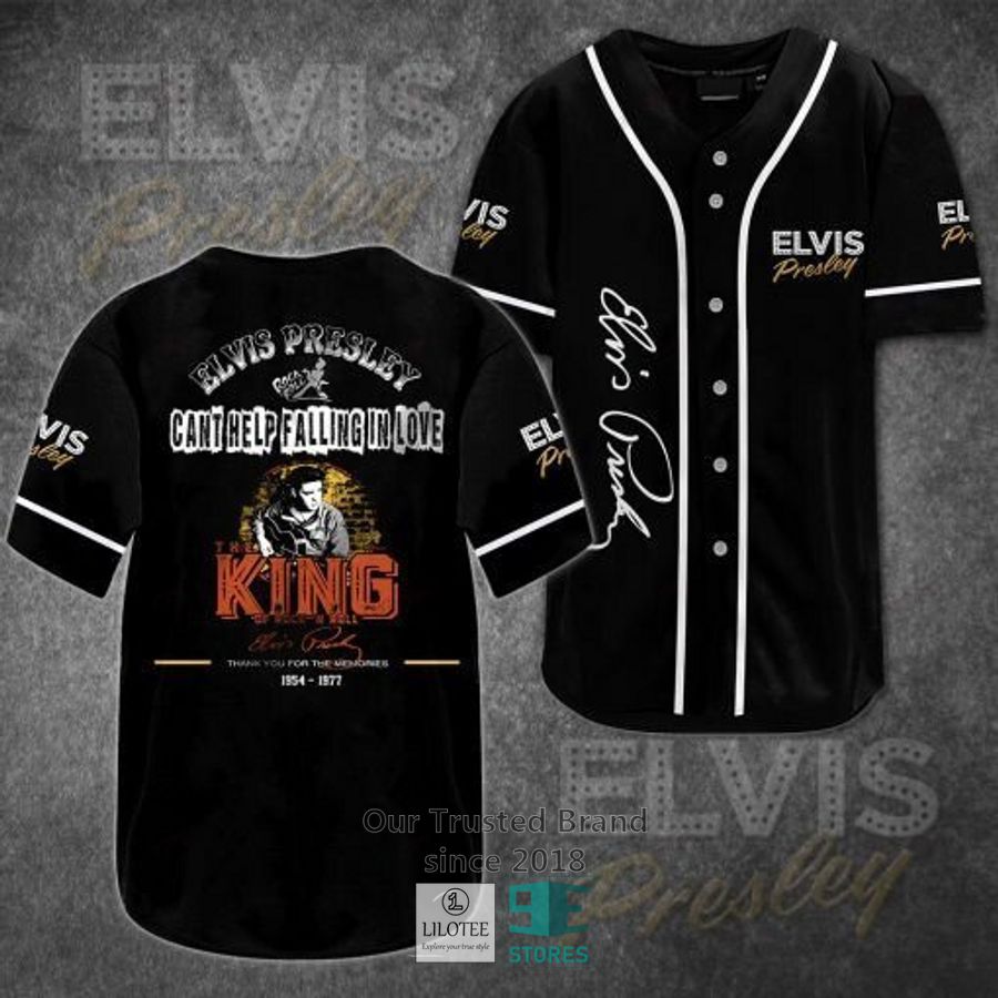 Elvis Presley Cant help falling in love black Baseball Jersey