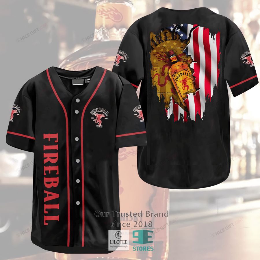 Fireball Cinnamon Whisky Baseball Jersey