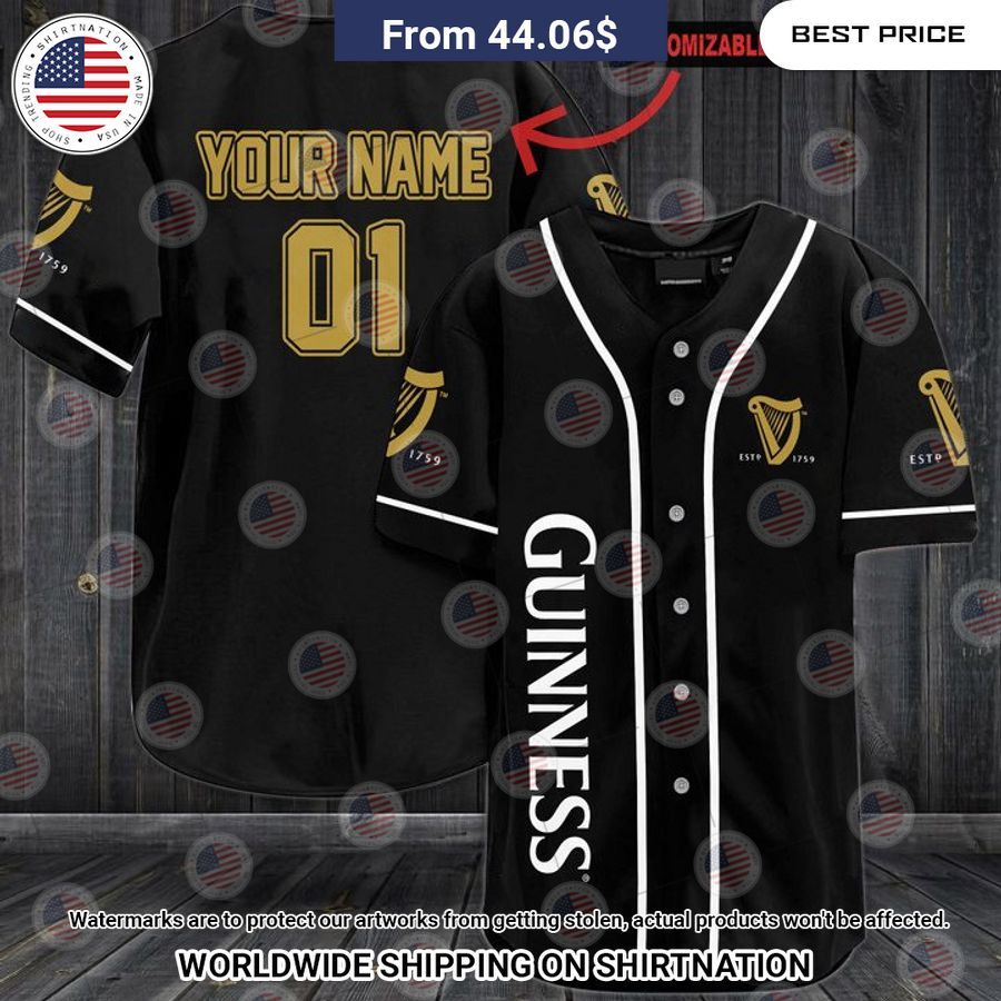 Guinness Beer Custom Baseball Shirt
