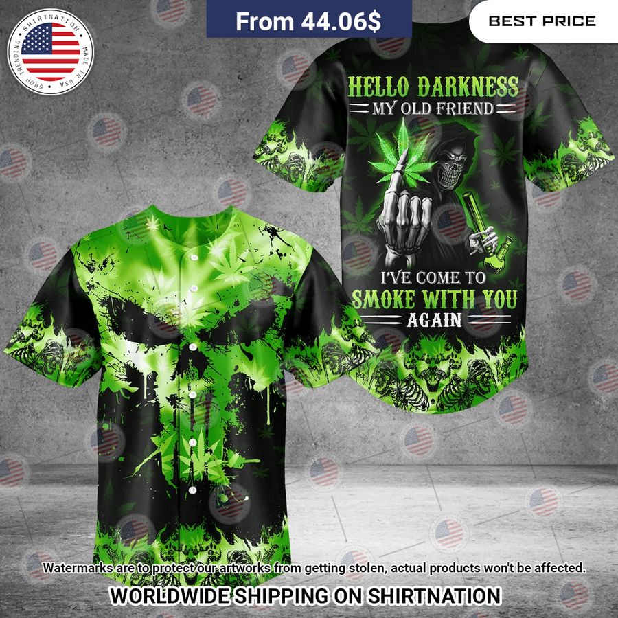 Hello Darkness Death God Baseball Jersey