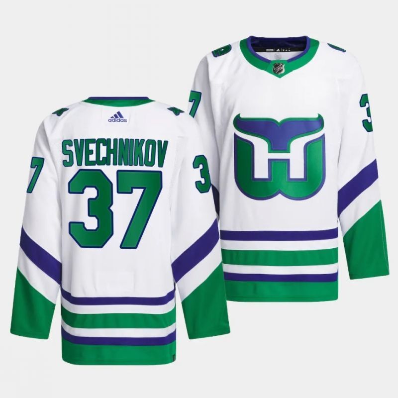 hurricanes whalers #37 andrei svechnikov white jersey