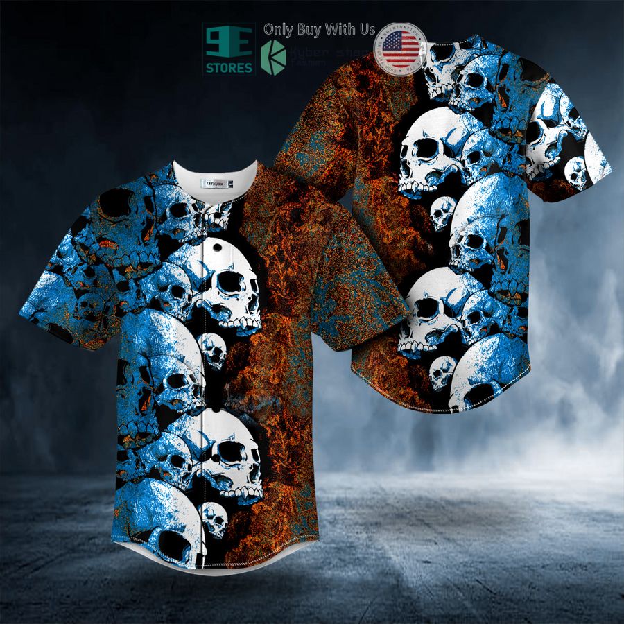 BEST Lava Pile Of Skull Baseball Jersey