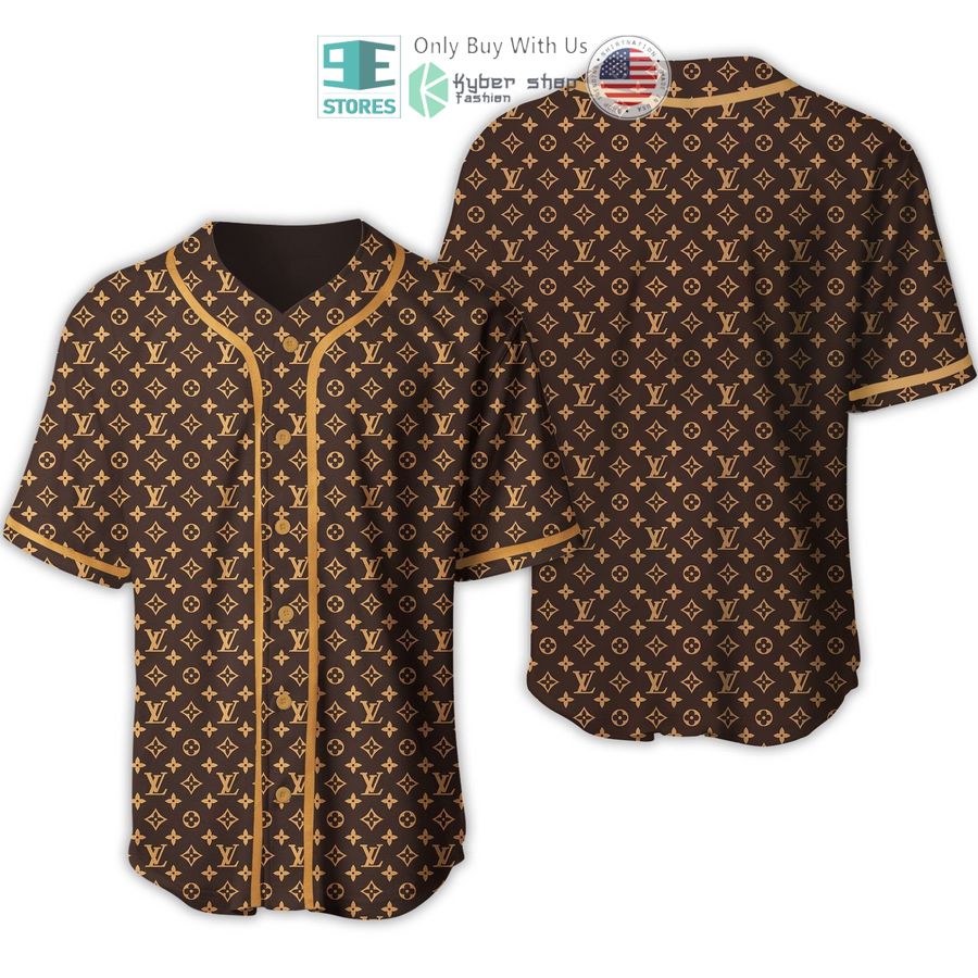 BEST Louis Vuittion Luxury Brand LV brown Baseball Jersey