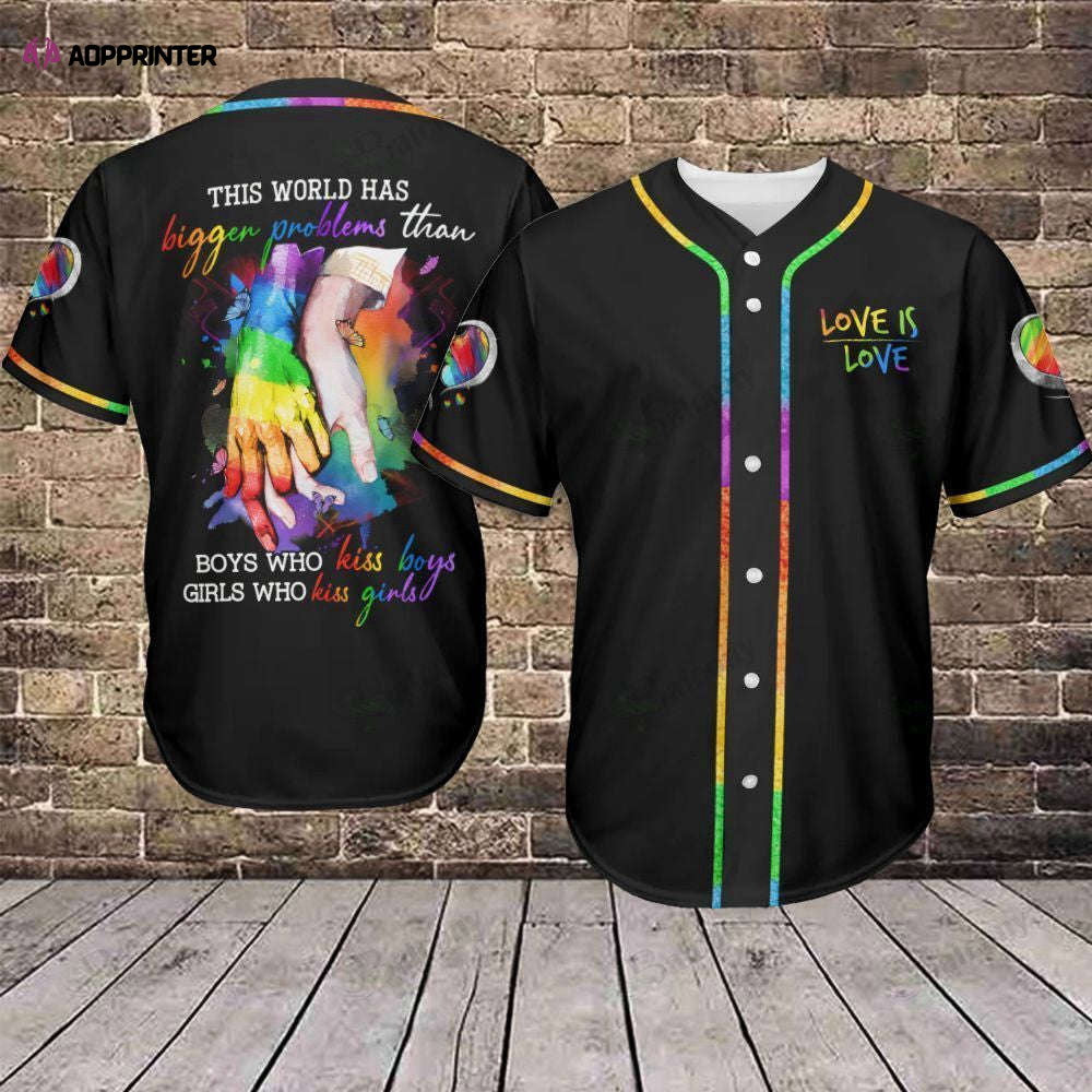 Love is Love Baseball Jersey – LGBT Baseball Tee Jersey 361