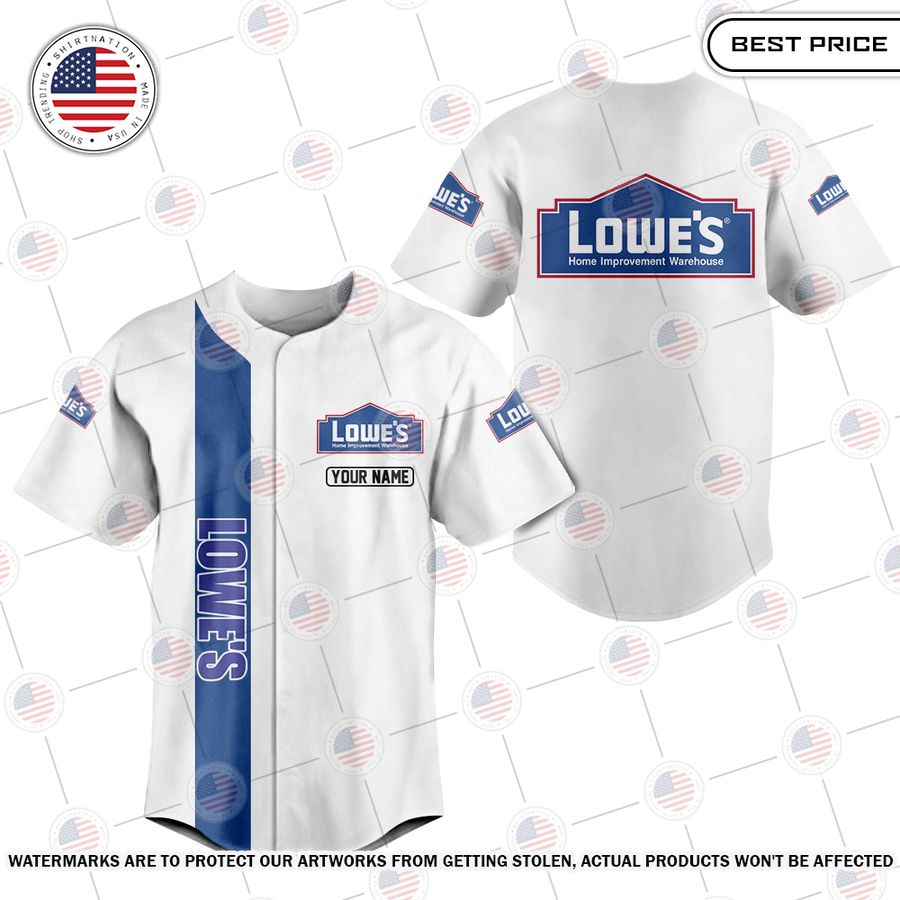 NEW Lowe's Custom Baseball Jersey