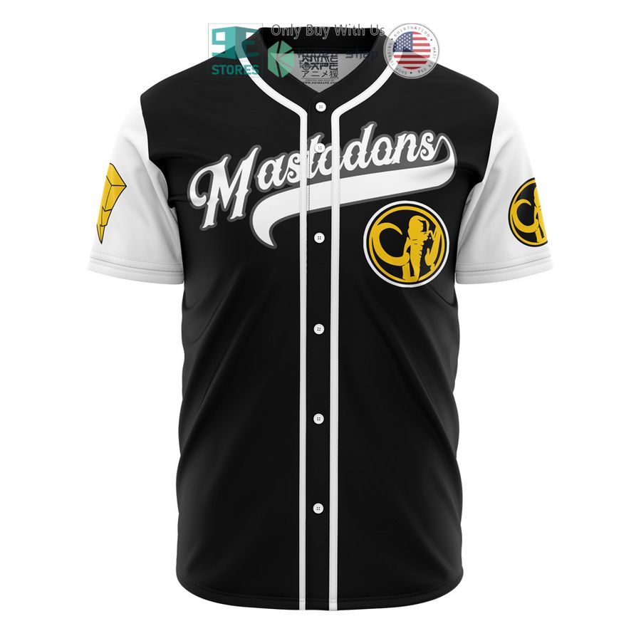 BEST Mastadons Black Power Rangers Baseball Jersey