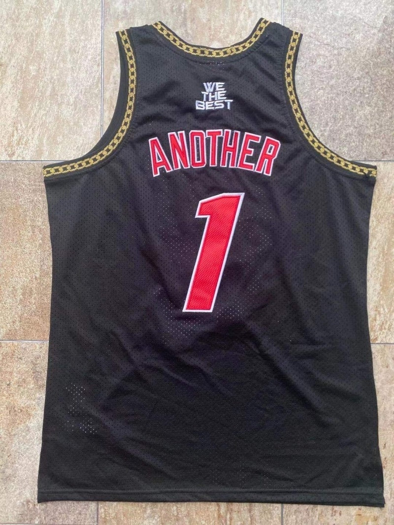 miami heat #1 another brxm&n authentic jersey black brmn Collaboration Heat 1 Black Embroidered Jersey Style 8