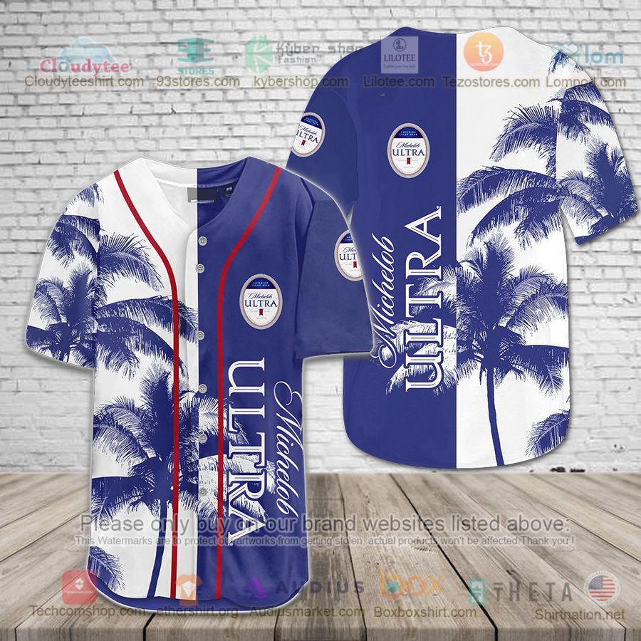 HOT Michelob ULTRA Palm Tree Baseball Jersey Shirt
