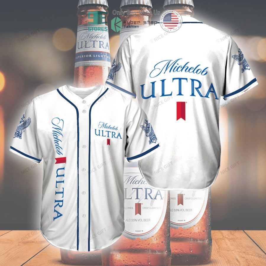 BEST Michelob Ultra white Baseball Jersey