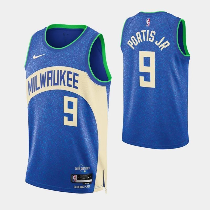 milwaukee bucks #9 bobby portis 2023-24 city edition swingman jersey