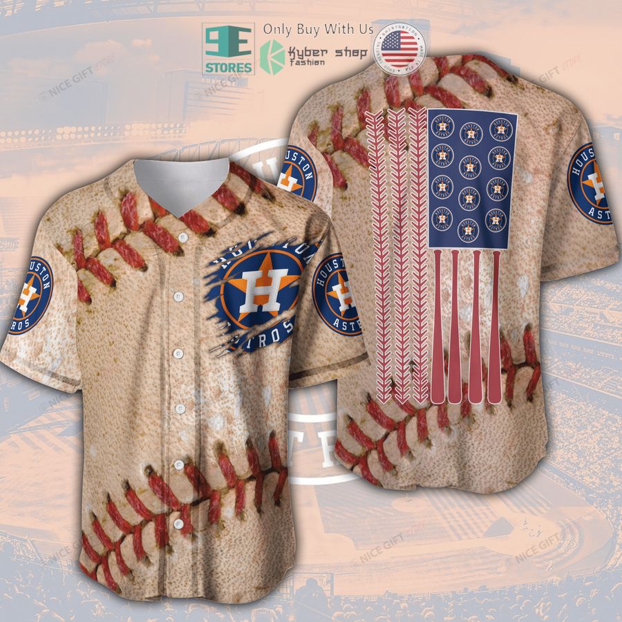 BEST MLB Houston Astros United States Flag Baseball Jersey