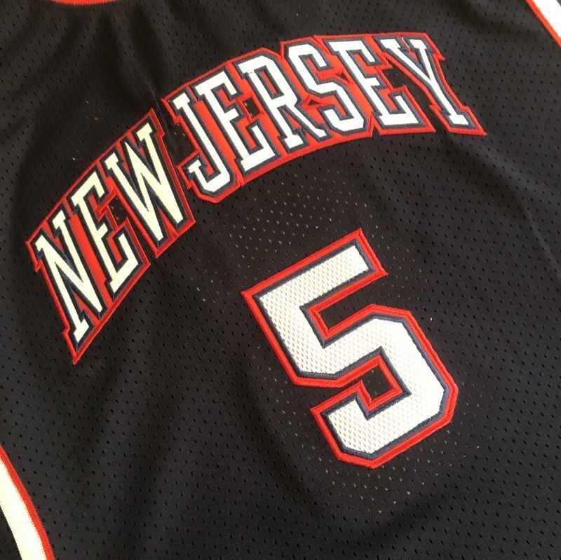 new york nets #5 kidd Nets 5 # 06-07 Year au Retro mn Embroidered Jersey Style 8