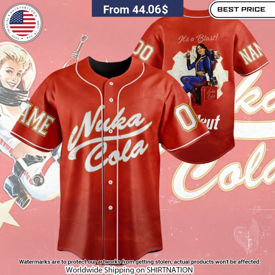 Nuka-Cola Fallout It's A Blast baseball Jersey