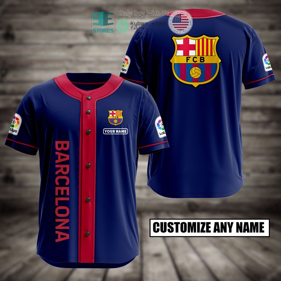 BEST Barcelona Custom Name Baseball Jersey