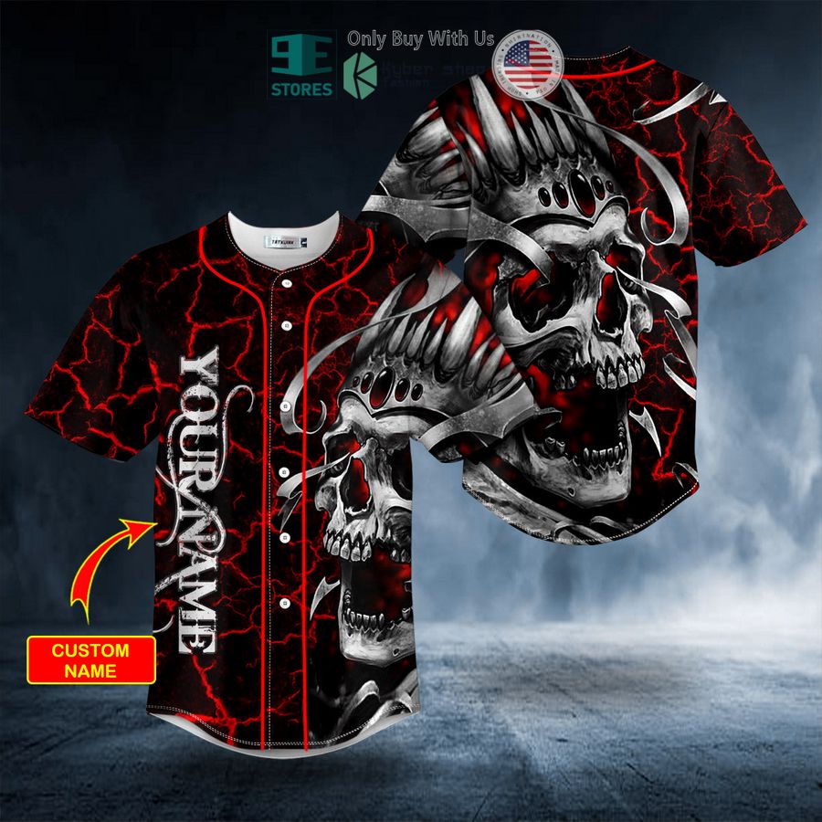 BEST Personalized King Skull Custom Baseball Shirt