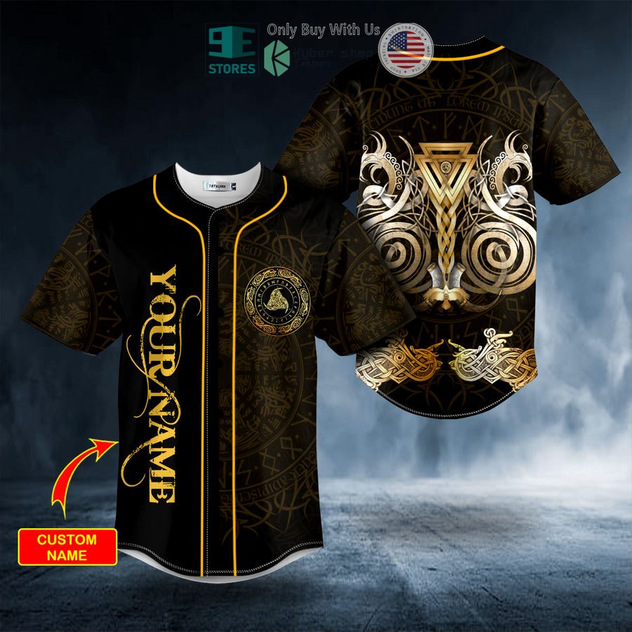 BEST Personalized Norse Valknut Viking Tattoo Custom Baseball Jersey