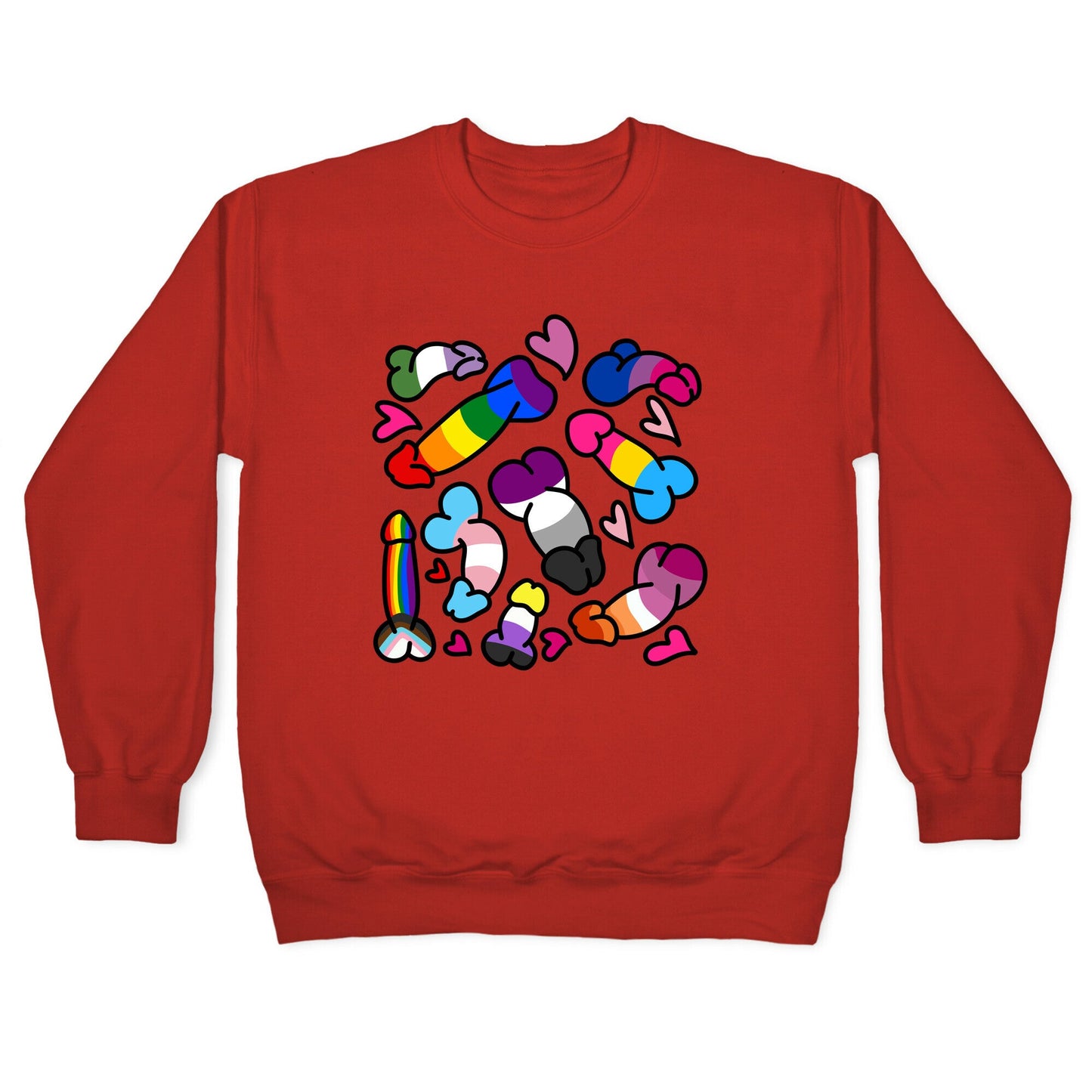 Pride Penis Pattern Crewneck Sweatshirt